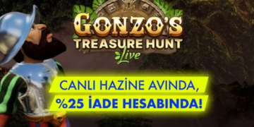 Anadolu Casino Gonzo's Treasure Hunt Oyununda %25 İade anadolu casino gonzos treasure hunt bonus