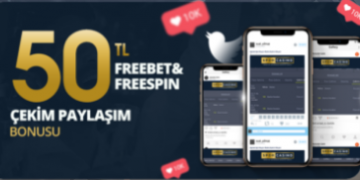 Sporcasino 50 TL Freebet ve Freespin Çekim Paylaşım Bonusu sporcasino freebet freespin
