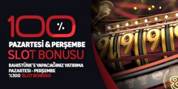 Bahistürk Pazartesi - Perşembe %100 Slot Bonusu bahisturk bonus 3