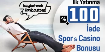 Betlesene %100 İade Bonusu betlesene-spor-casino-hosgeldin-bonusu