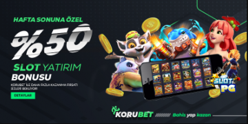 Korubet Hafta Sonu %50 Slot Yatırım Bonusu korubet-slot-yatirim
