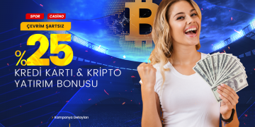 Tarabet Çevrimsiz %25 Kripto ve Kredi Kartı Bonusu tarabet-kredi-karti