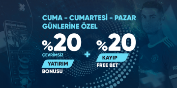 Dengebet Hafta Sonu %20 Çevrimsiz + %20 Free Bet Bonusu dengebet-cevrimsiz-haftasonu
