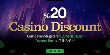 Tulipbet %20 Canlı Casino Discount Bonusu tulipbet-casino-discoutn