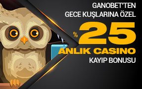 Ganobet Geceye Özel %25 Anlık Casino Kayıp Bonusu️ ganobet-casino-kayip
