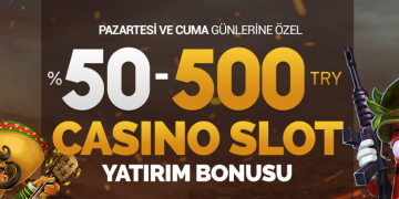 Sekabet Pazartesi ve Cuma %50 Slot Yatırım Bonusu sekabet-slot-yatirim